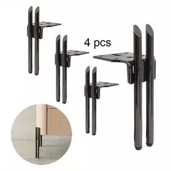 4 шт. DIY мебель металлические ножки шкафа ножки для металлического дивана прикроватная тумбочка журнальный столик шкафы ножки сменные ножки высота регулируемая мебель ножки стола