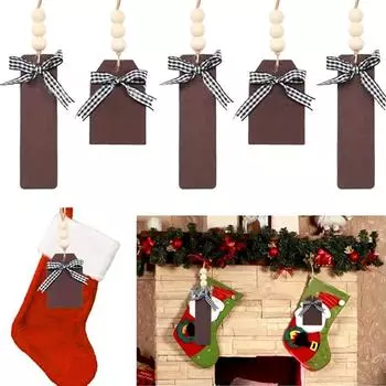 4 шт DIY модный деревянный знак рождественский кулон подвесной орнамент этикетка украшения праздничные принадлежности