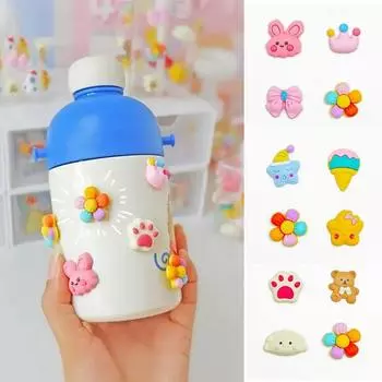 4 шт. DIY наклейки на стакан воды 3d наклейка на бутылку воды немаркая чашка декоративные милые наклейки на мультфильмы set 3