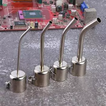 4 шт. длинных изогнутых насадок для термофена для паяльной станции 850 с горячим воздухом, насадки для термофена, паяльный инструмент CHINA