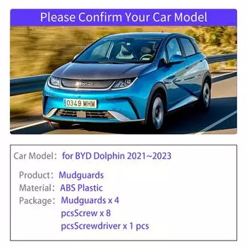 4 шт. для BYD Dolphin 2021~2025 2025 брызговики расширители крыльев брызговик спойлер наружные детали автомобиля аксессуары