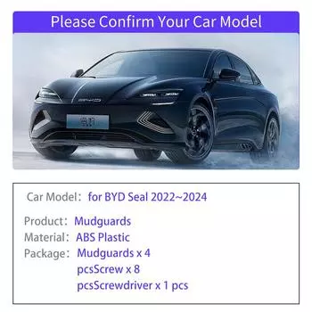 4 шт. для BYD Seal Atto 4 EV 2025~2024 2025 брызговики расширители крыльев брызговик спойлер спойлер автомобильные аксессуары