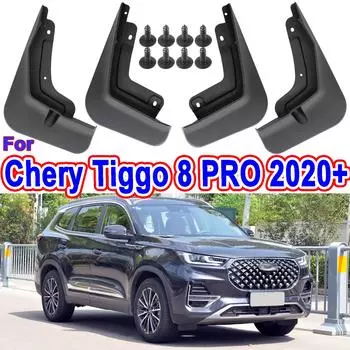 4 шт. для Chery Tiggo 8 Pro Plus 2020 2021, брызговики, брызговики, брызговики, аксессуары для передних и задних колес чёрный