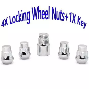 4 шт. для Ford Kuga Tourneo Connect 2002-2018, гайки для колес автомобиля, хромированные M12x1,5 и 1X ключ, стопорная гайка для колес грузовика, детали ступицы колеса серебряный