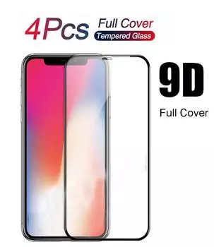 4 шт. для iPhone 11 XR Защитное стекло для экрана с полным покрытием