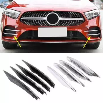 4 шт. для Mercedes Benz A Class W177 V177 A180 A200 A220 A250 2019-2024 автомобильные аксессуары передние противотуманные фары полосы отделка крышка