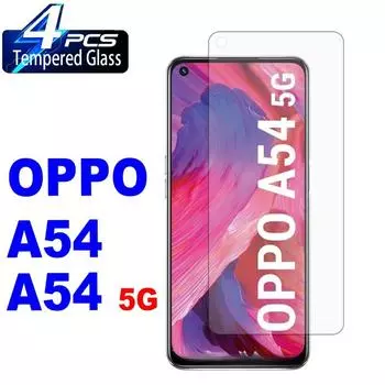 4 шт. для OPPO A54 5G 4G закаленное стекло защитная пленка для экрана for Oppo A74 5G чистый
