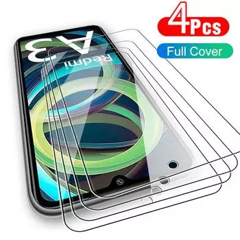 4 шт. для Redmi A3 полноэкранная защита закаленное стекло HD прозрачный протектор экрана для Redmi A3 2024 / A3 4G Redmi A3 чистый