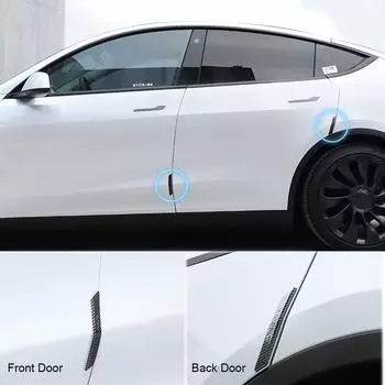 4 шт. для Tesla Model Y Model 3 двери автомобиля противоударные полосы ABS краска кузова антицарапины наклейки модификация аксессуары