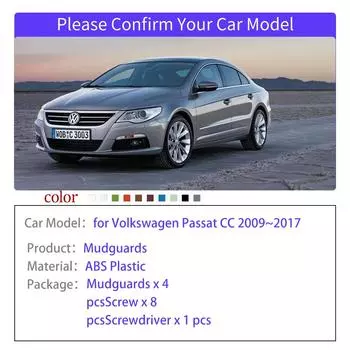 4 шт. для Volkswagen VW Passat CC 2009~2017 2010 брызговики спойлер расширители крыльев брызговик крышка часть автомобильные аксессуары 2009-2011