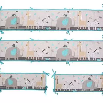 4 шт. дышащая сетчатая подкладка, противоударные дышащие мягкие накладки, мягкие чехлы, мягкая защита от столкновений для детской кроватки