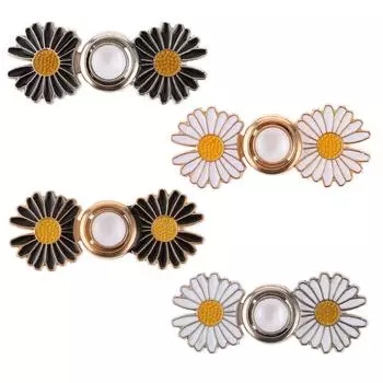 4 шт. джинсовые пуговицы, зажимы для брюк, затягивающие талию, пуговицы-цветы для самостоятельной регулируемой пряжки на талии 4PCS