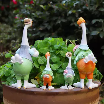 4 шт. Фигурки уток из смолы для пар, украшения для домашнего декора, романтические искусственные утки для