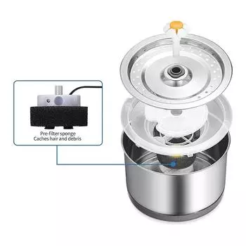 4 шт. фильтр для фонтана для домашних животных, круглый фильтр для воды для домашних животных, пенопластовый фильтр для кошек, фонтан для питья, фильтр для губки для кошачьей воды, замена фонтана для кошек