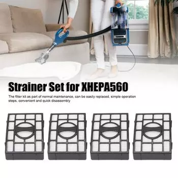 4 шт. фильтрующий элемент для пылесоса, комплект фильтрующих элементов для Shark ZU560 XHEPA560, высокоэффективный сажевый фильтр