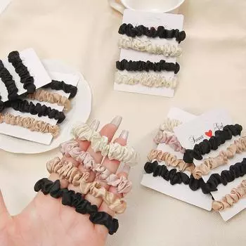 4 шт. французская резинка для волос в виде колец, модный головной убор для девочек, сладкая резинка, аксессуары для волос