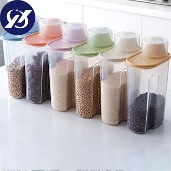 4 шт герметичная банка для еды с крышкой, бытовые кухонные банки для хранения сухофруктов, закусок 1,9/2,5 л 1.9L