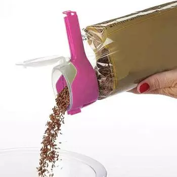 4 шт. герметичных зажимов для пакетов с заливкой, герметичные зажимы для хранения продуктов с носиком для заливки, прочные пластиковые зажимы для закусок, влагостойкий комплект зажимов для запечатывания фиолетовый