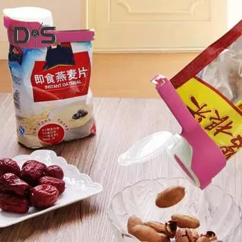 4 шт. герметичных зажимов для пакетов с заливкой, герметичные зажимы для хранения продуктов с носиком для заливки, прочные пластиковые зажимы для закусок, влагостойкий комплект зажимов для запечатывания розовый