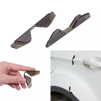 4 шт. гибкая защита от царапин на дверной кромке автомобиля, защитная накладка на уголок, защитная полоска чистый