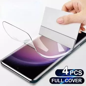 4 шт. гидрогелевая пленка для Samsung Galaxy S24 S23 S22 S21 S20 Ultra S10 S9 Plus A12 A34 A54 A53 A52 A33 A32 A71 Защитная пленка для экрана iphone 11 чистый