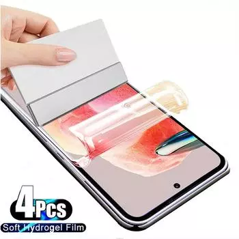 4 шт. гидрогелевая пленка для Xiaomi Redmi Note 12 11 12s 10 10s 9 8 Pro 10C 12C Защитная пленка для экрана Redmi Note 12 Pro Plus 5G iphone 11 чистый