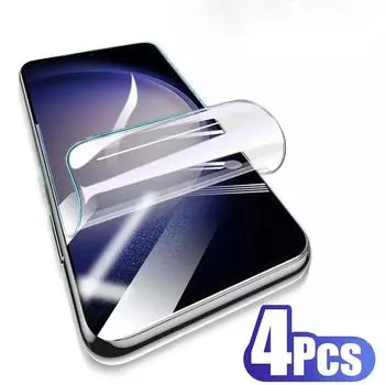 4 шт. Гидрогелевая пленка с полным покрытием для Samsung Galaxy S22 S21 S23 S24 Ultra Plus FE для Samsung Note 10 20 Ultra Screen Protector Note 8 чистый