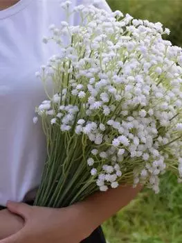 4 шт. гипсофила искусственные цветы дыхание ребенка букеты из гипсофилы для свадебной вечеринки букет домашний декор стола белый