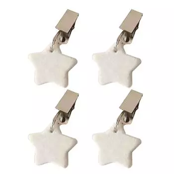 4 шт., гири для скатерти со звездой, гири для покрытия стола, металлические зажимы, подвесные вешалки для скатерти для уличного обеденного стола для пикника серый
