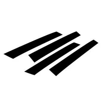 4 шт. глянцевые черные стойки для окон автомобиля, накладка, подходит для Ford Ranger T7 2016-2018, наклейки на автомобиль