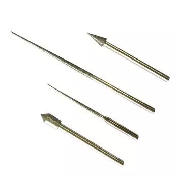 4 шт. головка для развертки бисера с алмазным покрытием для изготовления ювелирных изделий своими руками, инструмент для рукоделия as described золотистый