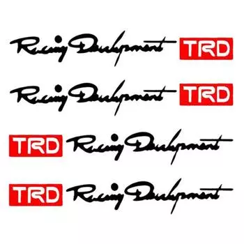 4 шт. гоночная разработка TRD, дверная ручка автомобиля, наклейка на ручку, наклейка для стайлинга автомобиля