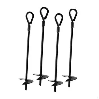 4 шт. грунтовые анкеры для кемпинговой палатки, колышки для фиксации животных 38 cm