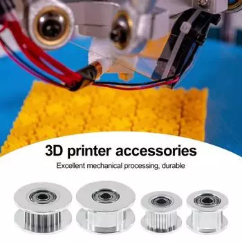 4 шт. GT2 шкив ГРМ шириной 6 мм 16/20 зубцов 3 отверстия алюминиевый ремень ГРМ синхронное колесо детали 3D-принтера аксессуары B