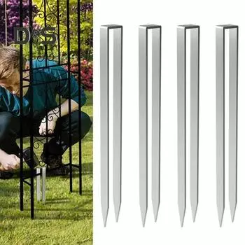 4 шт. гвоздей для арочного грунта, нержавеющие, устойчивые к коррозии, повышенной устойчивости, U-образные, простые в использовании, заостренные, садовые грунтовые анкеры 4pcs