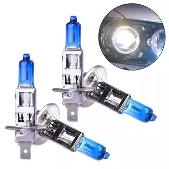 4 шт. H1 галогенная лампа фара белого света лампа дальнего/ближнего света 12 В 6000 К лампа 55 Вт автомобильный источник света 55 Вт 2000 лм H1 светодиод CHINA