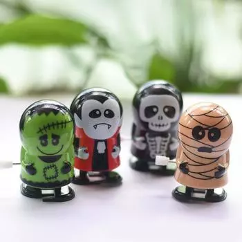 4 шт. Хэллоуин Заводная игрушка Подарок Украшение Ходячий Пират Ведьма Прыгающая игрушка One Size