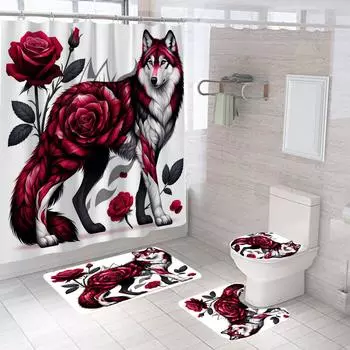 4 шт. HD-цифровая печать, взрывной набор из четырех предметов для ванной комнаты