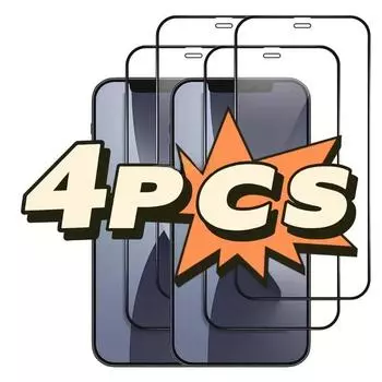 4 шт. HD прозрачная защитная пленка для экрана для iPhone 14 Plus 15 Pro Max 11 Pro 12 13 Mini закаленное стекло для IPhone 7 8Plus XR XS Max iphone 11 чистый