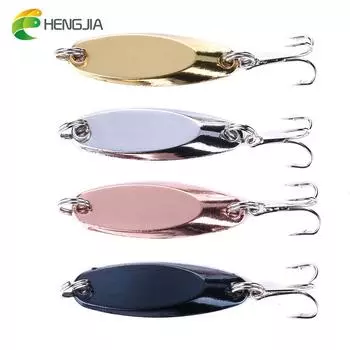 4 шт. HENGJIA 4 см 7 г мини-рыболовные ложки, наживка для щуки, окуня, форели, рыболовные снасти