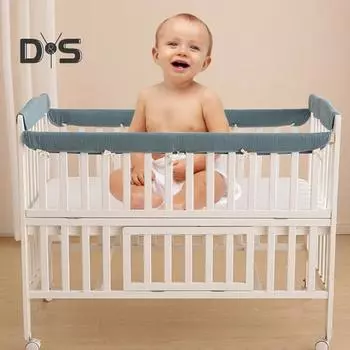 4 шт. хлопковые обертывания для предотвращения столкновений, мягкие, безопасные, идеально подходят, легкие полоски для предотвращения столкновений для детской кроватки A