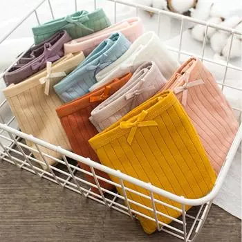 4 шт., хлопковые женские трусы, антибактериальные женские трусики с низкой талией, дышащие, большие размеры, хлопковые женские трусы M