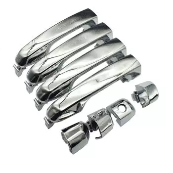 4 шт. Хромированная передняя задняя левая правая наружная дверная ручка для 4Runner 2010-18 69211-60090