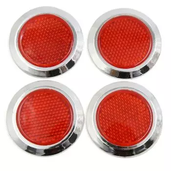 4 шт. Хромированные Самоклеящиеся Светоотражающие Полосы для Автомобиля Велосипеда Предупреждающие Светоотражающие Наклейки Светоотражатель красный