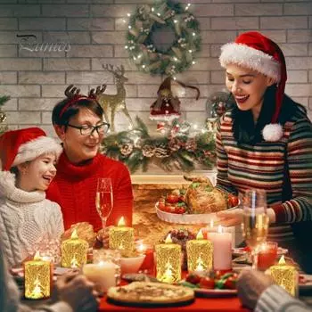 4 шт. хрустальные беспламенные свечи светодиодные чайные свечи на батарейках мерцающие поддельные свечи для свадеб домашнего декора S