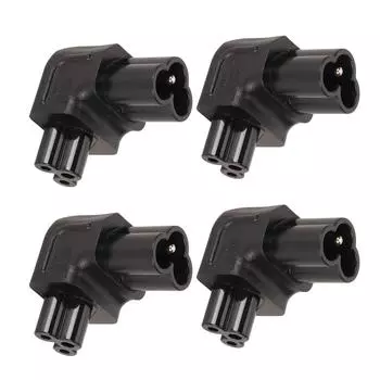 4 шт. IEC320 C6 - IEC320 C5 адаптер питания Plug and Play C6 - C5 прямоугольный 90 градусов питания