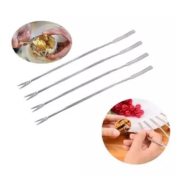 4 шт. игла из нержавеющей стали для лобстеров и крабов, игла для грецкого ореха, вилка для фруктов, инструменты для морепродуктов