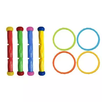 4 шт., игрушки для погружения в бассейн с героями мультфильмов, креативные аксессуары для бассейна (Дайвинг Удочка)