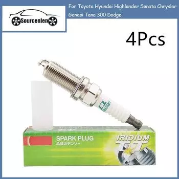 4 шт. IKH16TT 4703 двойная иридиевая свеча зажигания для Toyota Hyundai Highlander Sonata Chrysler Genesi Tana 300 Dodge IKH16TT-4703