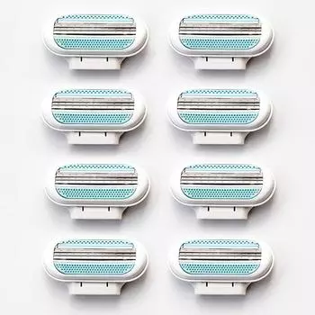 4 шт или 8 шт нержавеющая сталь 3-слойные женские бритвенные лезвия ручка сменная тройной лезвие эпилятор 4pcs